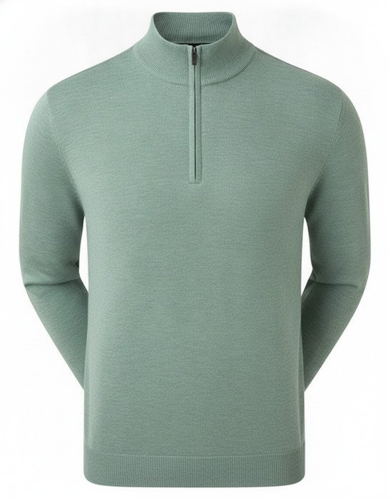 FootJoy drirelease Half-Zip Lined jersey de hombre, heather olive