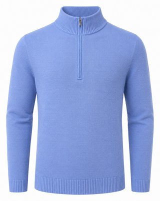 FootJoy drirelease Half-Zip Lined jersey de hombre, heather blue