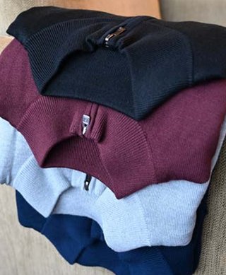 FootJoy drirelease Half-Zip Lined jersey de hombre, heather blue