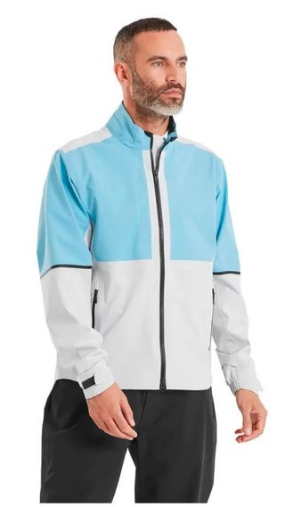FootJoy DryJoys Select LX chaqueta de hombre, Mid Blue / Oyster Grey