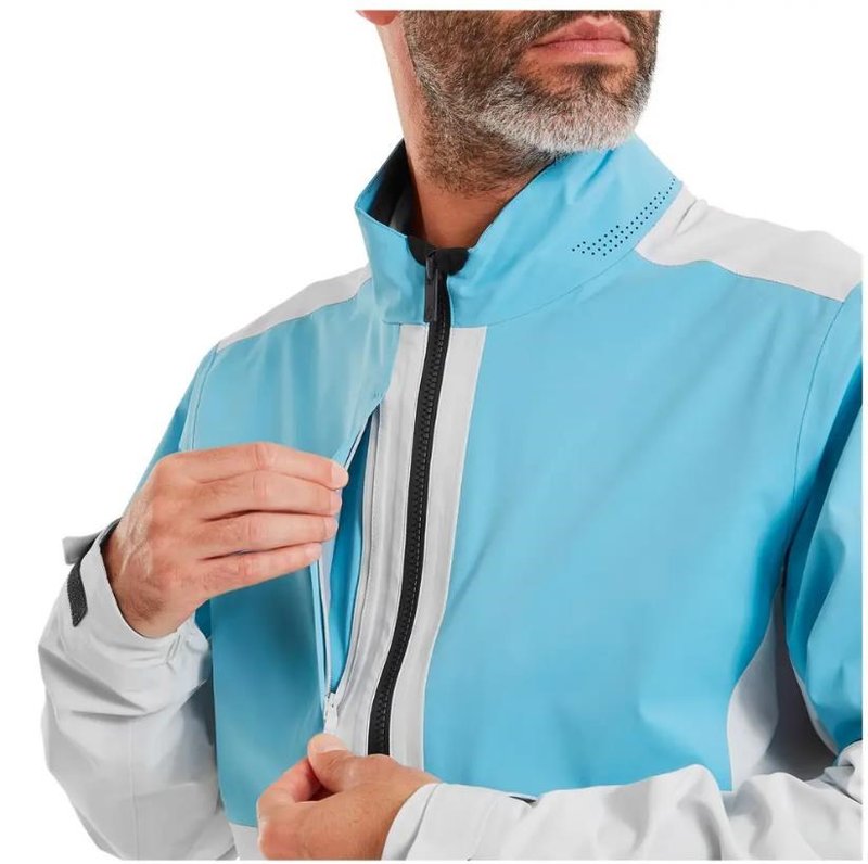 FootJoy DryJoys Select LX chaqueta de hombre, Mid Blue / Oyster Grey