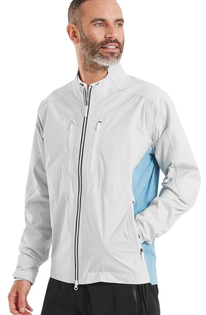 FootJoy Hydro Innovation Arcus chaqueta de hombre, oyster grey/mid blue
