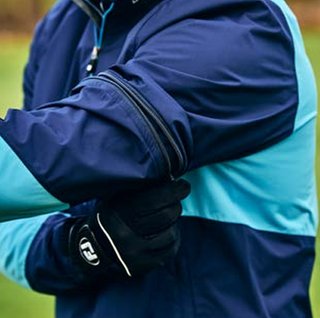 FootJoy HydroLite X camiseta de manga corta impermeable para hombre, negra