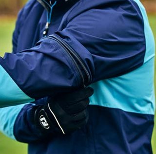 FootJoy HydroLite X camiseta de manga corta para hombre, navy/mid blue