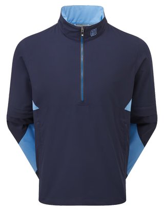 FootJoy HydroLite X Short Sleeve Rain camisa de lluvia de hombre, azul marino/azul medio