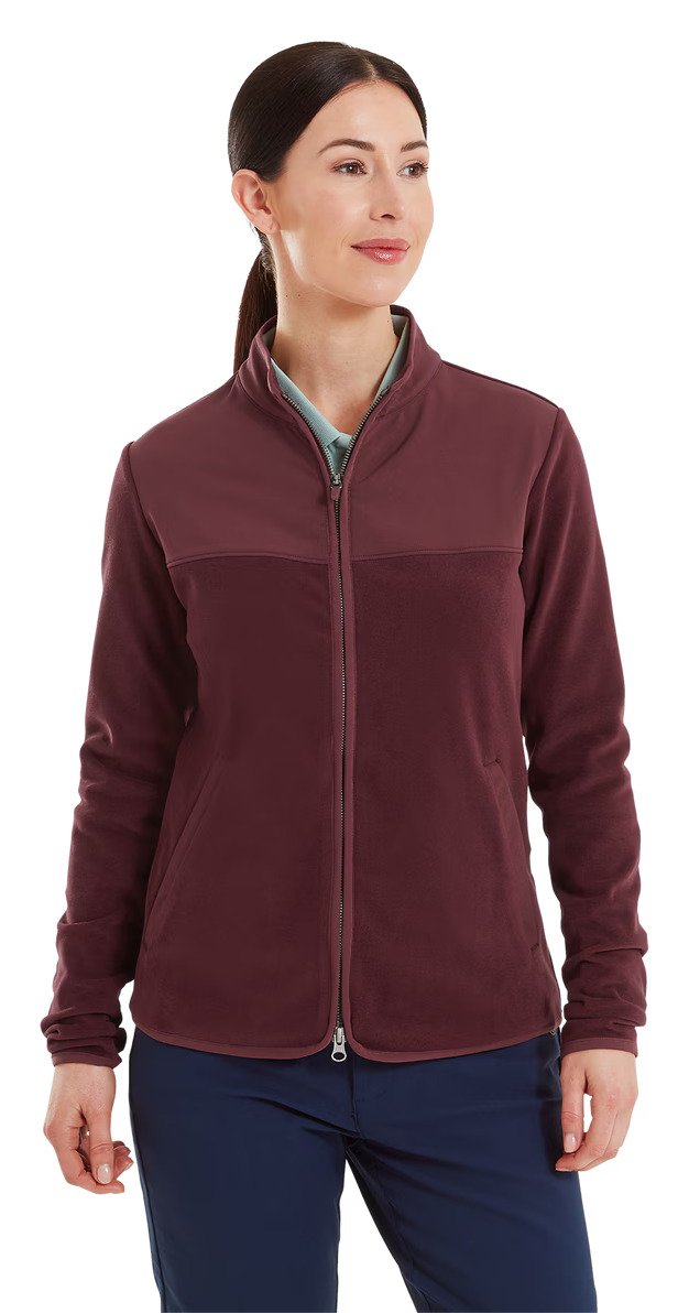 FootJoy MicroFleece Full-Zip Midlayer sudadera de mujer, port