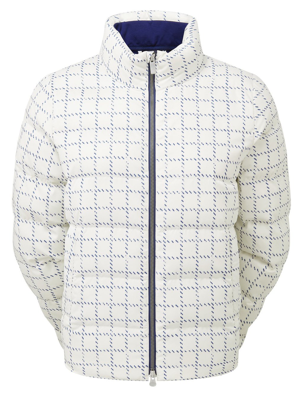 FootJoy ThermoSeries Insulated chaqueta de mujer, off white/navy distressed plaid