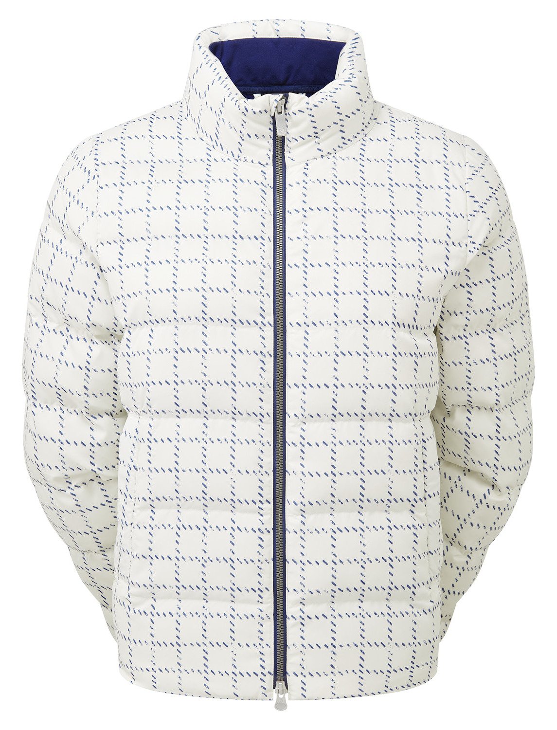 FootJoy ThermoSeries Insulated chaqueta de mujer, off white/navy distressed plaid