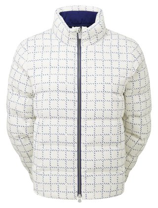 FootJoy ThermoSeries Insulated chaqueta de mujer, off white/navy distressed plaid