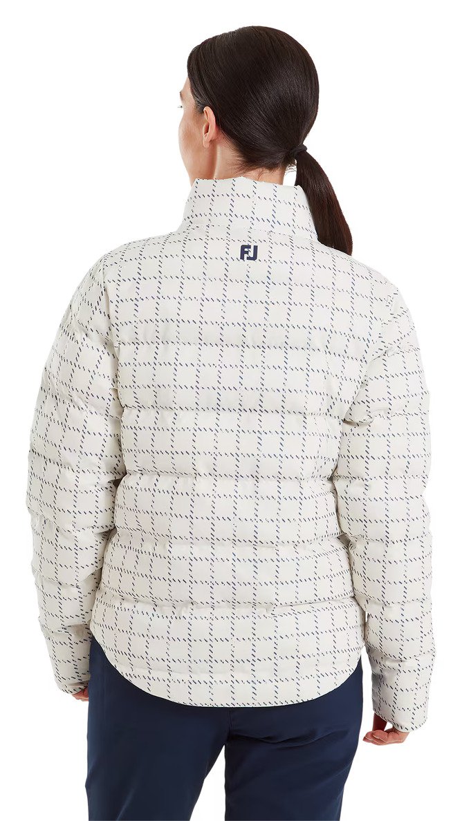 FootJoy ThermoSeries Insulated chaqueta de mujer, off white/navy distressed plaid