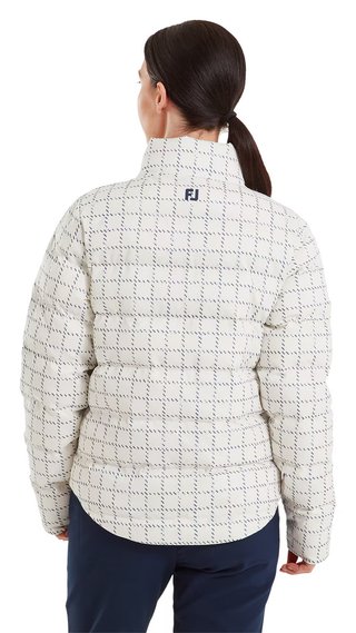 FootJoy ThermoSeries Insulated chaqueta de mujer, off white/navy distressed plaid