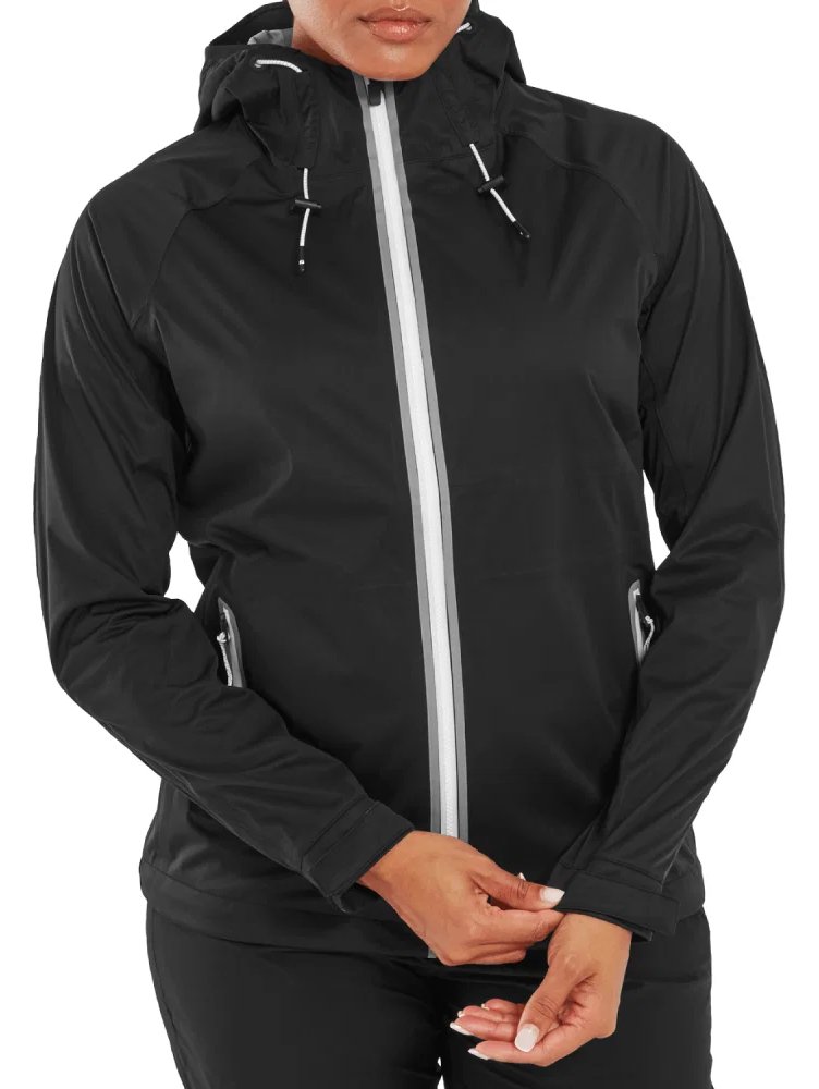 FootJoy HydroKnit chaqueta de mujer, negro/gris/blanco