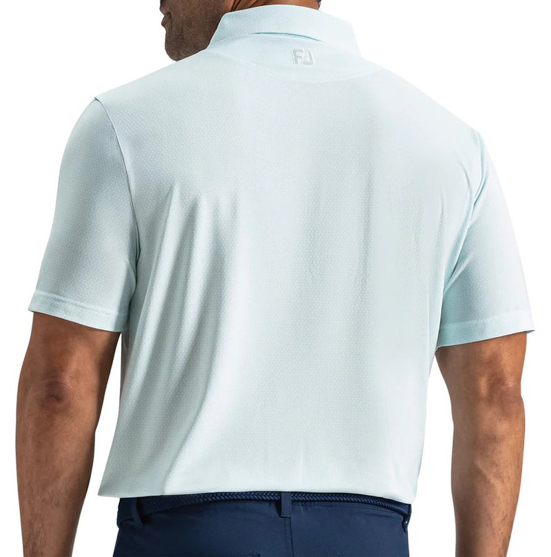 FootJoy Heritage Logo Lisle polo de hombre, blanco/mint julep