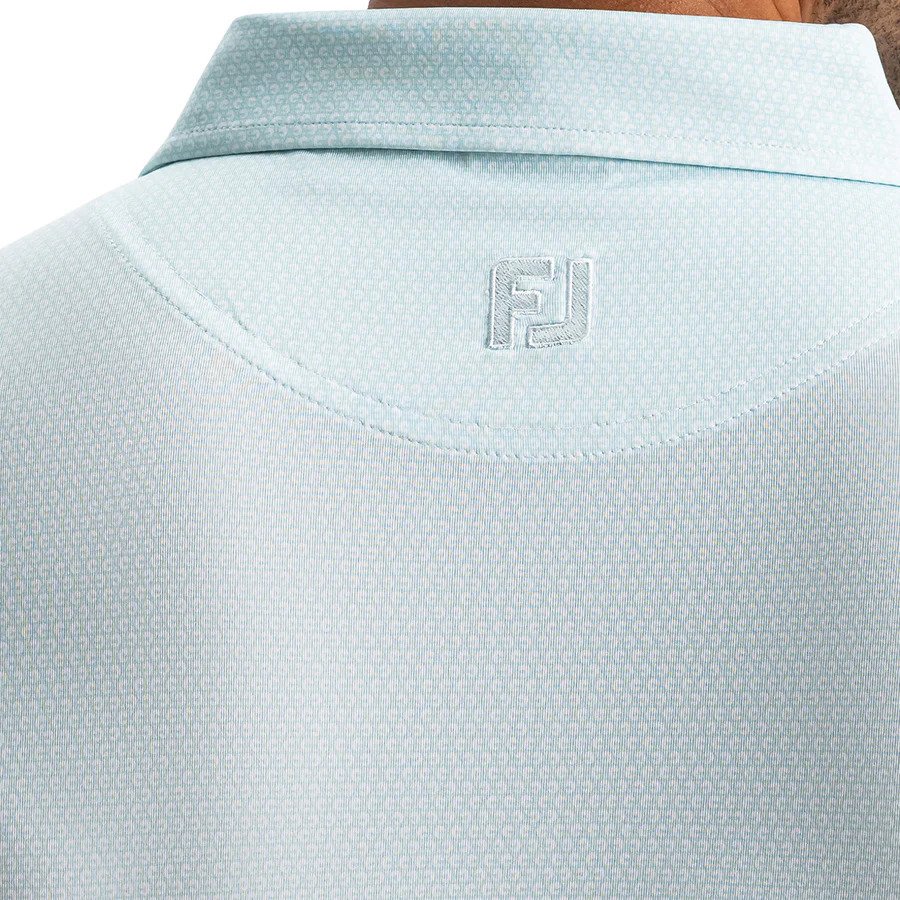 FootJoy Heritage Logo Lisle polo de hombre, blanco/mint julep
