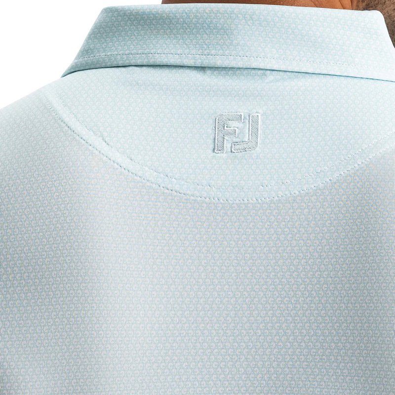 FootJoy Heritage Logo Lisle polo de hombre, blanco/mint julep