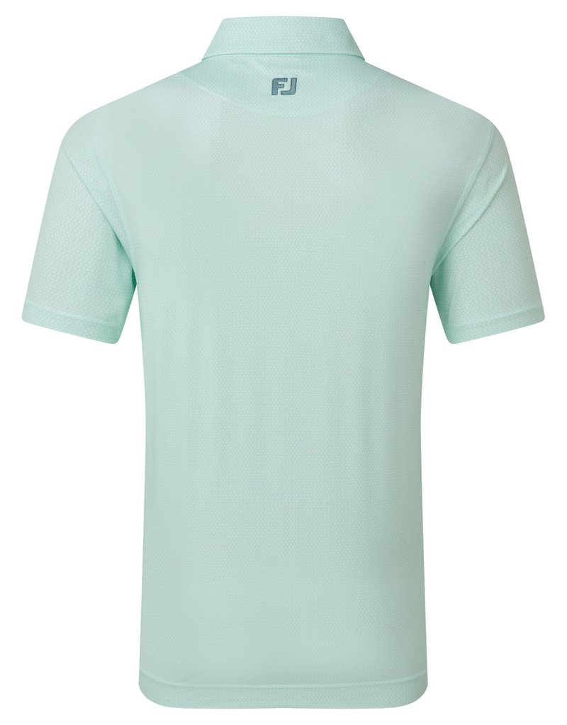 FootJoy Heritage Logo Lisle polo de hombre, blanco/mint julep