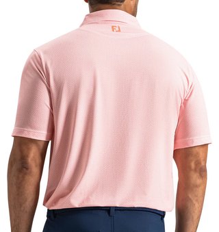 FootJoy Heritage Logo Lisle polo de hombre, blanco/melocotón