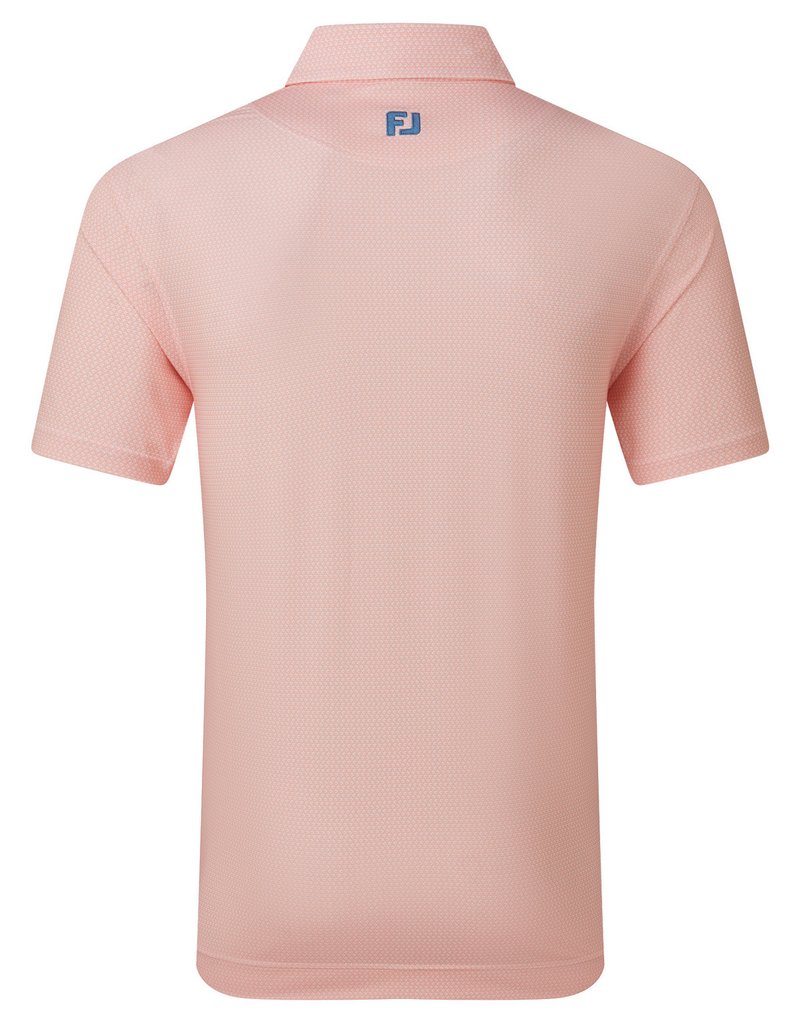 FootJoy Heritage Logo Lisle polo de hombre, blanco/melocotón