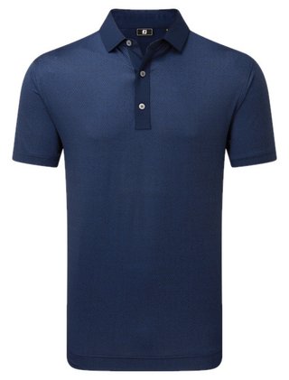 FootJoy Tailor Texture Lisle polo de hombre, navy tonal
