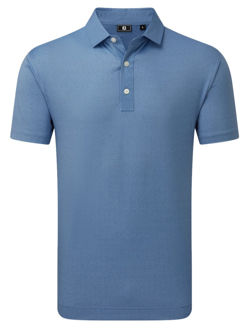 FootJoy Tailor Texture Lisle polo de hombre, riviera tonal