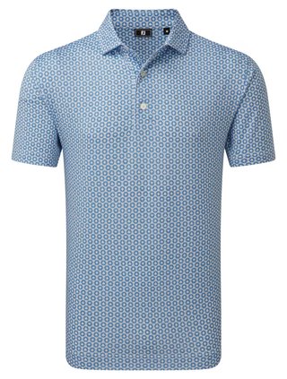 FootJoy Vegas Marker Lisle polo de hombre, blanco/riviera/melocotón