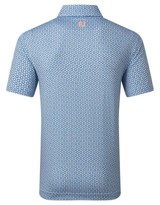 FootJoy Vegas Marker Lisle polo de hombre, blanco/riviera/melocotón