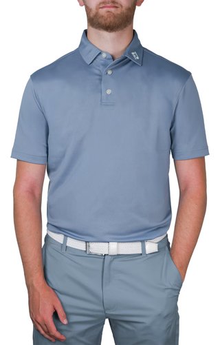 FootJoy Stretch Pique polo de hombre, solid winward blue