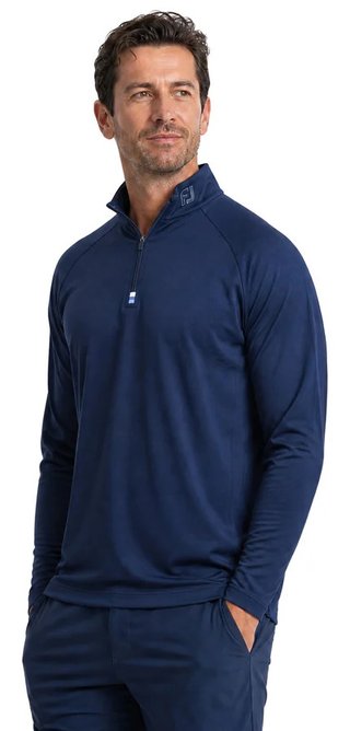 FootJoy Raglan H Block Chill-Out Midlayer Longsleeves camiseta de hombre, navy