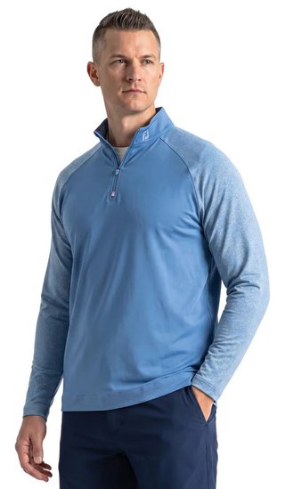 FootJoy Raglan H Block Chill-Out Midlayer de manga larga para hombre, riviera