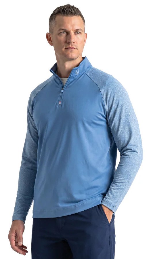 FootJoy Raglan H Block Chill-Out Midlayer de manga larga para hombre, riviera