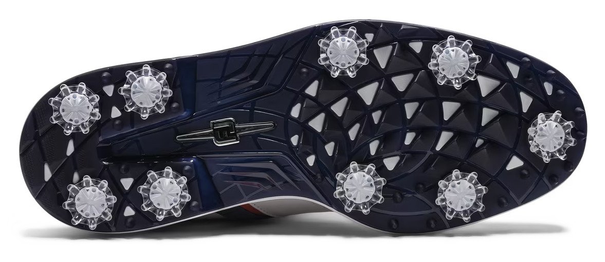 FootJoy Premiere Series - Packard zapatos de golf para hombre, blanco/azul/rojo nantucket