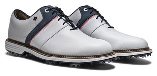FootJoy Premiere Series - Packard zapatos de golf para hombre, blanco/azul/rojo nantucket