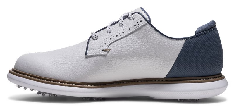FootJoy FJ Traditions Blucher zapatos de golf para hombre, blanco/azul/tostado