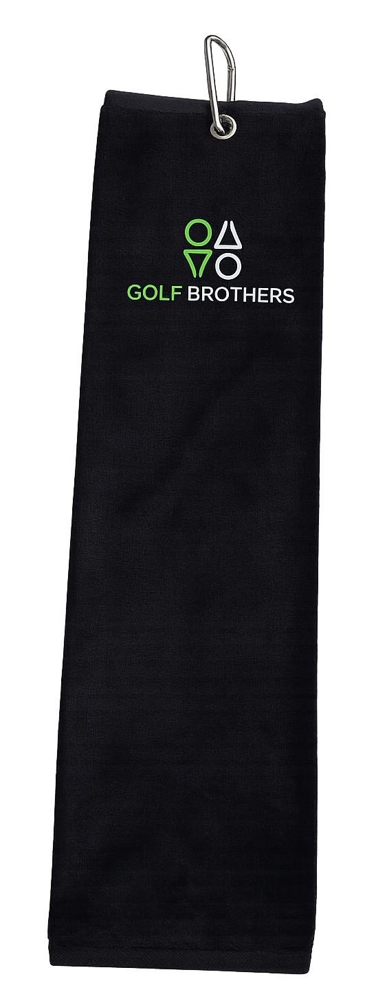 Golf Brothers Trifold toalla de golf, negra