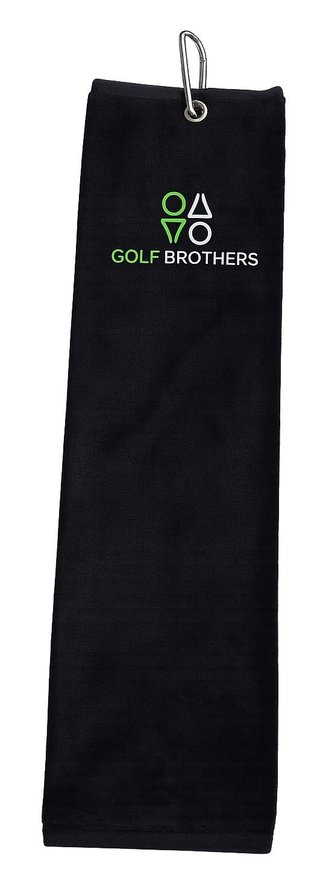 Golf Brothers Trifold toalla de golf, negra