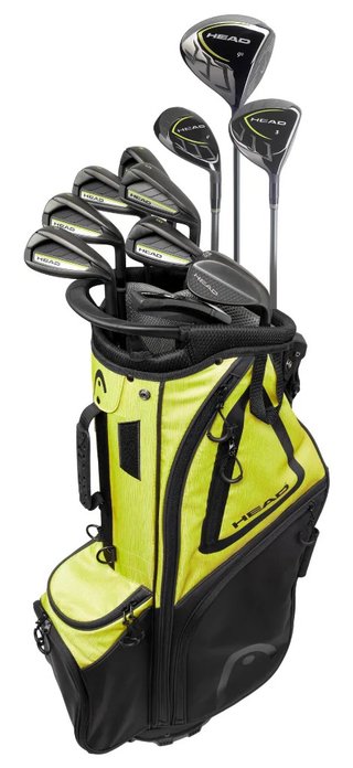 HEAD Golf Complete Set Men RH Regular (Graphite) DR, 3FW, 4HY, 5-PW, 56, PUT set de golf para hombre, grafit