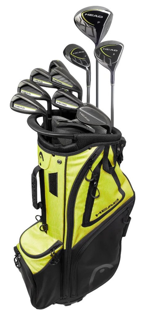 HEAD Golf Complete Set Men RH Regular (Graphite) DR, 3FW, 4HY, 5-PW, 56, PUT set de golf para hombre, grafit