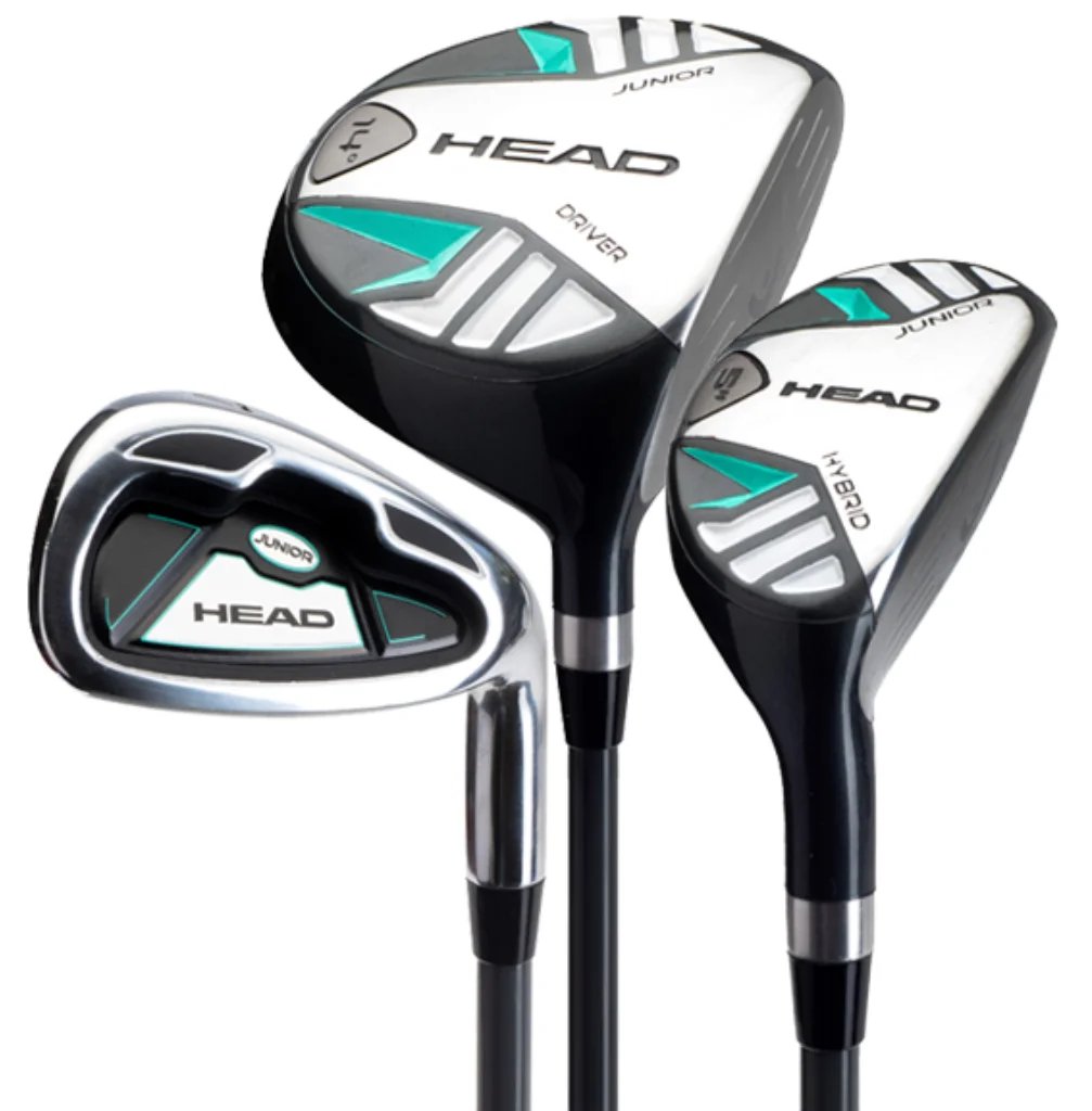 Head 5PC junior set de golf, grafito, +bolsa stand (hasta 114 cm, 3-5 años), teal/gris