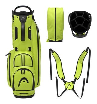 Head Golf PU Leather Premium Logo stand bag, volt yellow/green