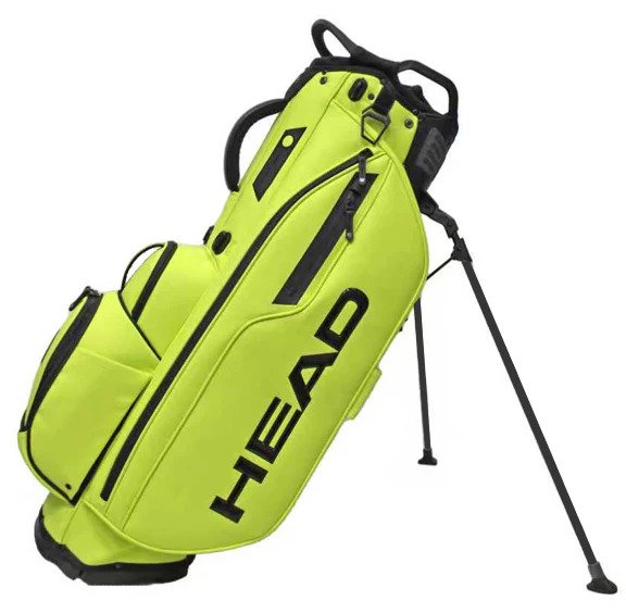 Head Golf PU Leather Premium Logo stand bag, volt yellow/green