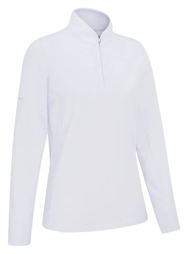 PING Abigale Performance Fleece sudadera de mujer, blanca