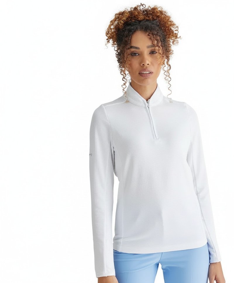 PING Abigale Performance Fleece sudadera de mujer, blanca