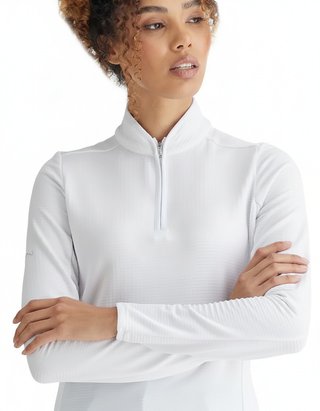 PING Abigale Performance Fleece sudadera de mujer, blanca