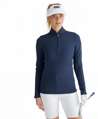 PING Abigale Performance Fleece sudadera de mujer, navy
