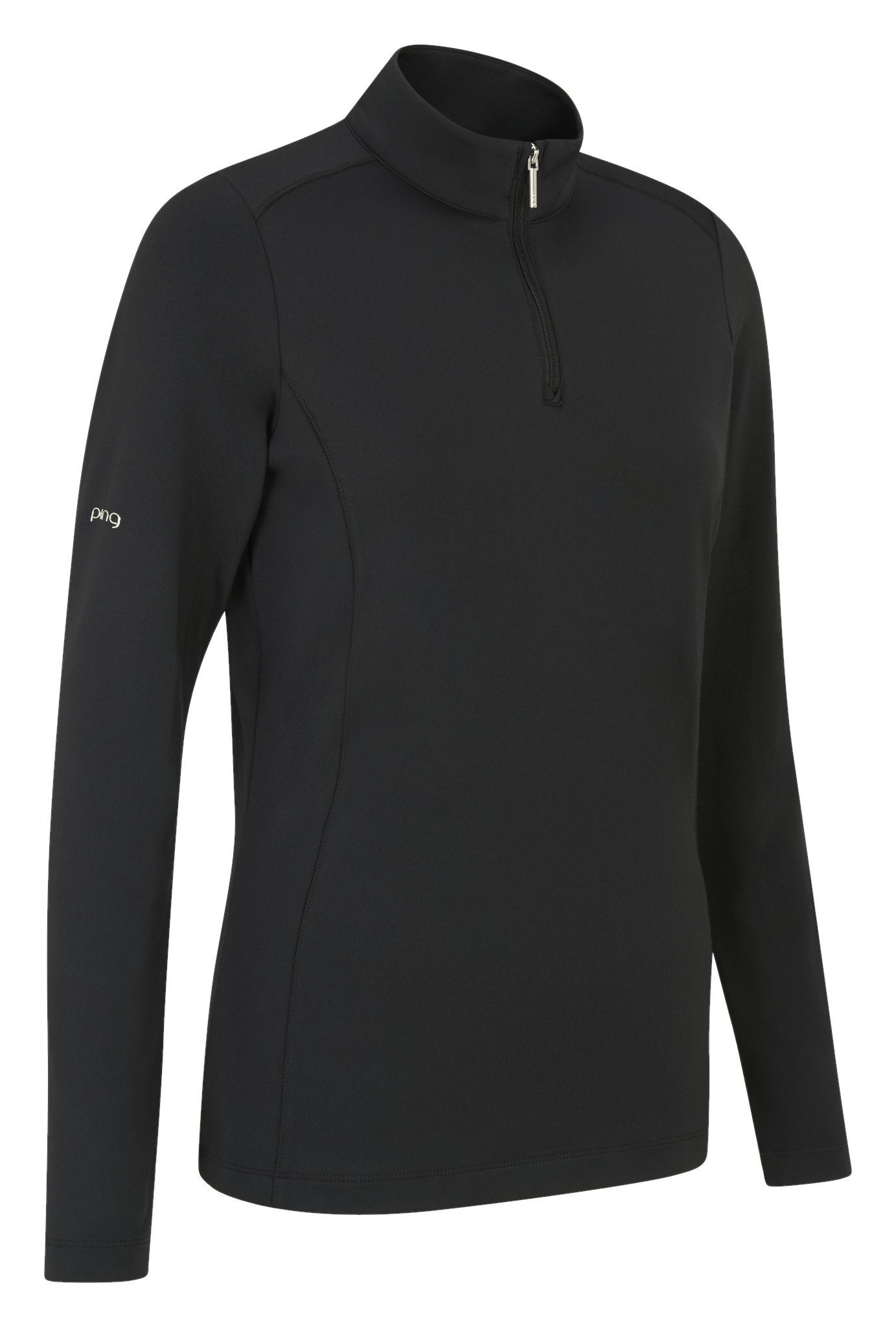 PING Aveline Half Zip de manga larga dámské polo, negro