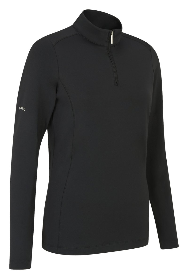 PING Aveline Half Zip de manga larga dámské polo, negro