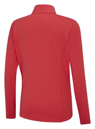 PING Aveline Half Zip de manga larga camiseta de mujer, cayenne