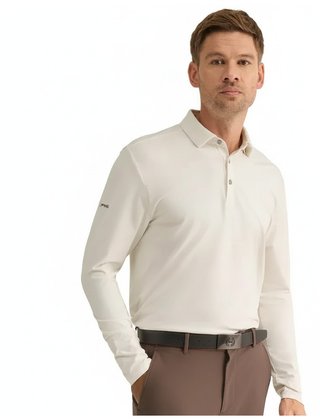 PING Demitri Longsleeve polo de hombre, egret
