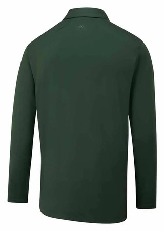 PING Demitri Longsleeve polo de hombre, verde gorse