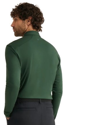 PING Demitri Longsleeve polo de hombre, verde gorse